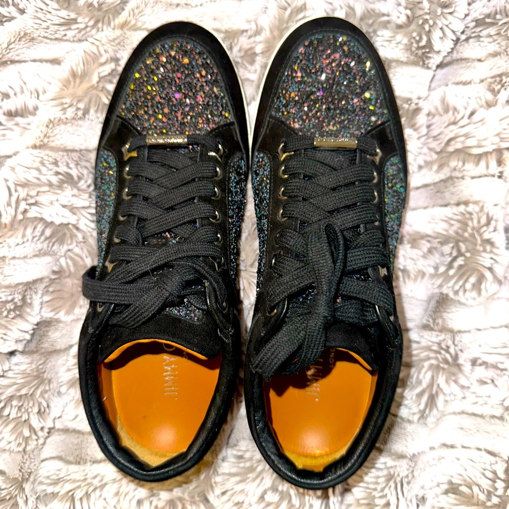 Jimmy Choo Miami Rainbow/Black Glitter/Suede